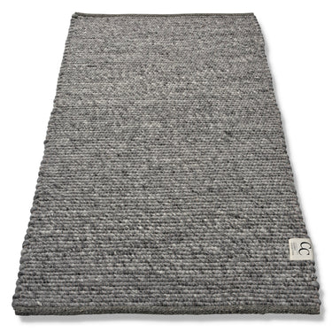 Graniitinharmaa 1,5 cm paksu merinovillainen käytävämatto | 80 x 150 cm | Merino Granit