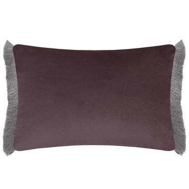 Purple fringed decorative cushion | 60 x 40 cm | Daphne