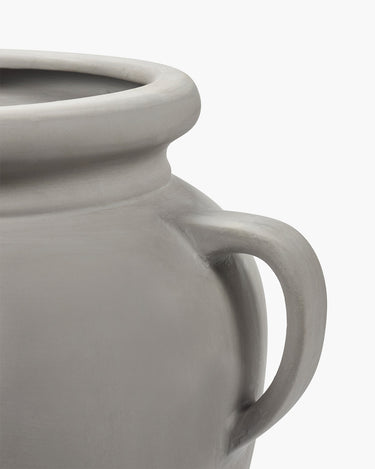 Grey-turquoise plant pot | 40 x 32 x 53.5 cm