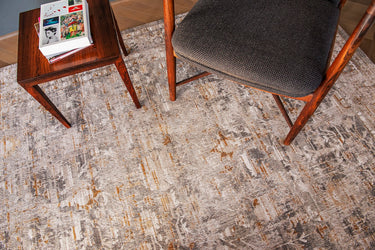 1 cm thick grey mat made of recycled polyester | Antiquarian Ushak Suleiman Grey