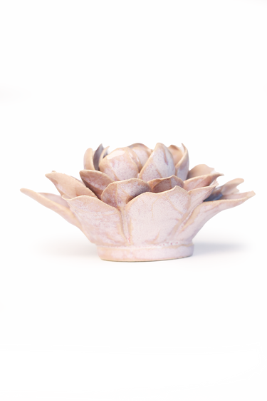 Hiekanvaaleanpunainen lumme-posliinikukka Chive, ⌀14 x 5,7 cm – kuva 2