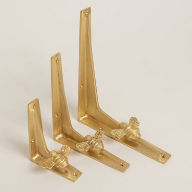 Shelf bracket brass | Brushed brass | 14.5 x 12.7 cm | Bee