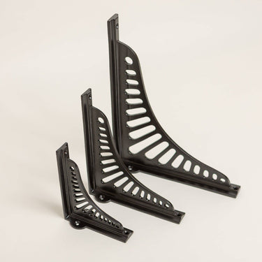 Shelf bracket iron | Black | 25.6 x 20.4 cm | Sunrise