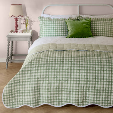 Double-sided light green bedspread | 150 x 200cm