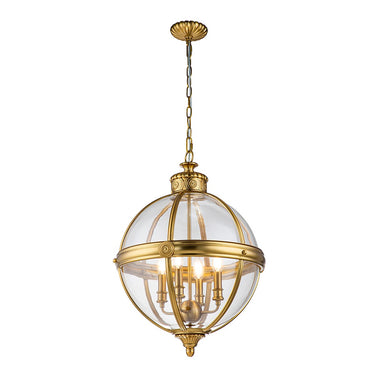 Chandelier polished antique brass | ⌀49.8 x 83.2 - 235.6 cm | Adams |