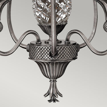 Chandelier polished antique nickel | ø54.6 x 89 - 241.5 cm | Plantation