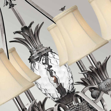 Chandelier polished antique nickel | ø71.1 x 98 - 250.5 cm | Plantation