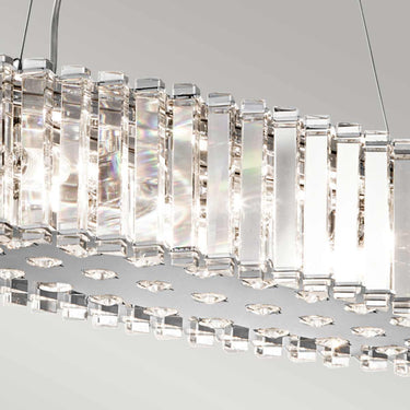 Chandelier chrome | For bathroom | ⌀65.4 x 30 cm - 200.7 cm | Crystal Skye | (IP44)