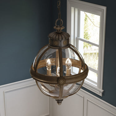 Chandelier dark bronze | ⌀37.1 x 71.1 - 223.5 cm | Adams |