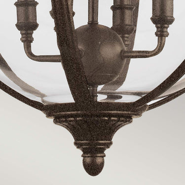 Chandelier dark bronze | ⌀49.8 x 83.2 - 235.6 cm | Adams |