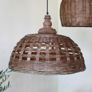 Rattan ceiling lamp | ⌀62 x 43-190 cm | French Country Style