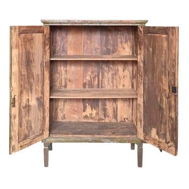 Kelta-vihreä kaappi tiikkiä | 114 x 46 x 149 cm | Vintage