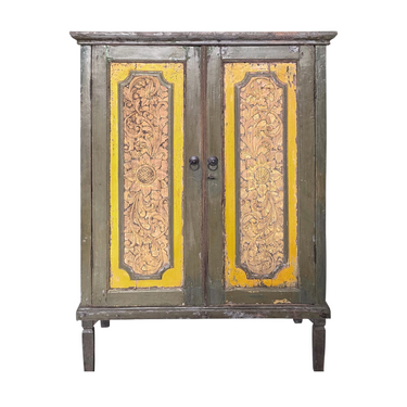 Kelta-vihreä kaappi tiikkiä | 114 x 46 x 149 cm | Vintage-Vintage by Sasu's-Sasu’s sisustus- ja huonekaluliike