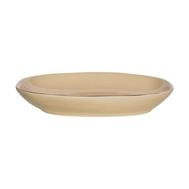 Keraaminen beige saippuakuppi I L14 cm x S9,5 cm x K2,5 cm I Classic
