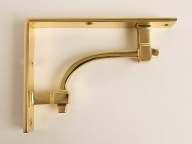 Kiillotettu messinkinen hyllynkannatin | Vintage Industrial Style Small-Brass bee-Sasu’s sisustus- ja huonekaluliike