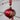 Anniversary Christmas Bauble w. velvet ribbon D8 cm cherry