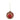 Kirsikanpunainen lehtiköynnöskuvioitu lasinen joulupallo | ⌀8 cm-Chic Antique-Sasu’s sisustus- ja huonekaluliike