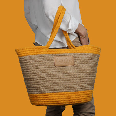 ARTISANS GOLD FLAMENCOS - BEACH BAG - MEDIUM 50 X 29 CM