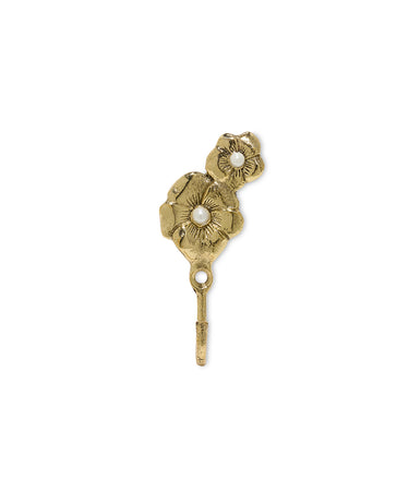 Zoey Flower Hook Gold Shiny | 8 x 3,5 x 2 cm