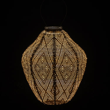 Kullansävyinen aurinkokennolyhty | Ø30 x 33,7 cm | Ikat Jar