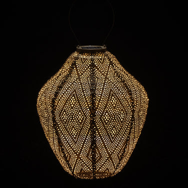 Kullansävyinen aurinkokennolyhty | Ø30 x 33,7 cm | Ikat Jar
