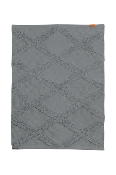 Granite grey bathroom rug made of recycled cotton | 80 x 60 cm | Serene