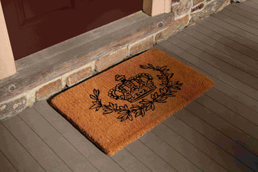 Kynnysmatto musta-ruskea | 60 x 40 x 1,5 cm | Crown and Wreath