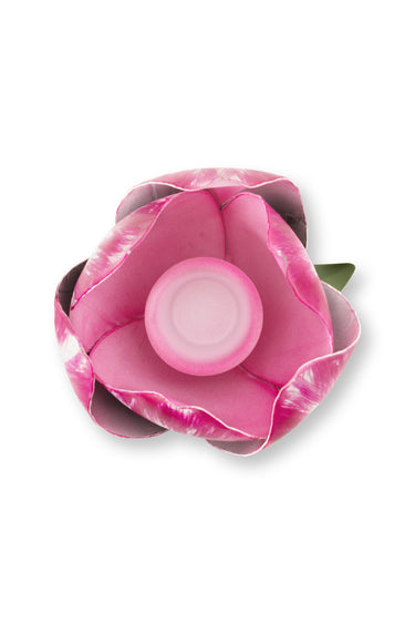 Kynttilänjalka pinkki kukka | 26cm | Lily&Lotus