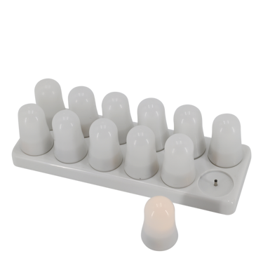 Ladattavat LED-tuikut 12 kpl | ⌀4 x 5 cm