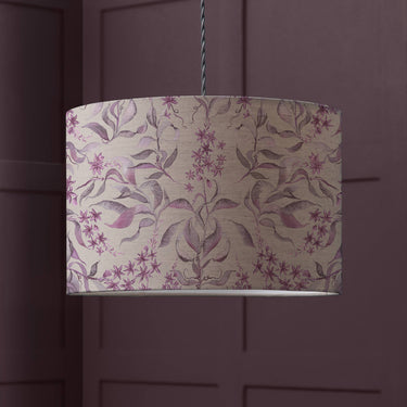 Lampshade for table and ceiling lamp linen-purple | ∅50 x 29cm | Hettie