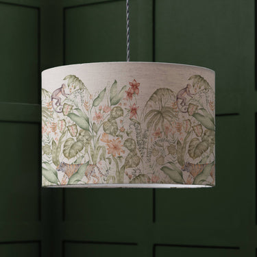 Lampshade for table and ceiling lamps, linen-green | ∅40 x 25cm | Lotus