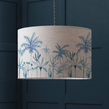 Lampshade for table and ceiling lamp blue-white | ∅40 x 25cm | Cozzo