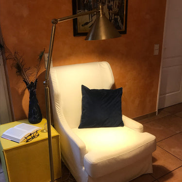 Floor lamp antique brass | ⌀34.3 - 54x 167 cm | Provence |