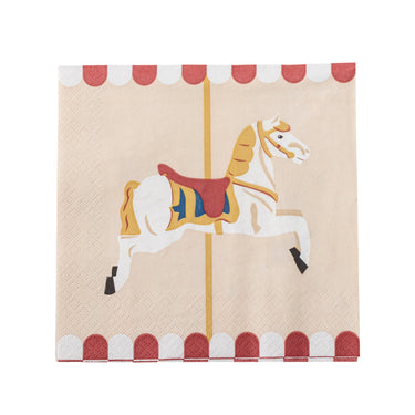 Merry-go-round Napkin, Nature, FSC® Mix, Paper L33xW33 cm, Pack of 20