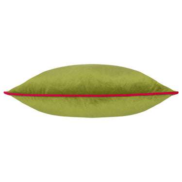 Lime green decorative pillowcase with pink piping | 45 x 45 cm | Meridian