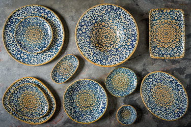 Moroccan patterned blue round bowl | Ø16 cm | Alhambra