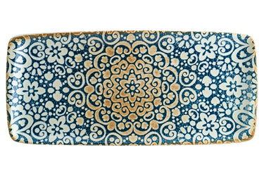 Moroccan patterned blue rectangular serving dish | 34 x 16 cm | Alhambra
