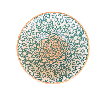 Moroccan patterned green round bowl | Ø16 cm | Alhambra