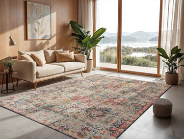 Rug made of recycled polyester | Antiquarian Bakhtiari Janiserry Multi