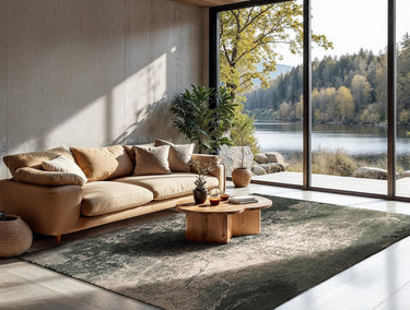 Recycled polyester rug | Mad Men Cracks Dark Pine