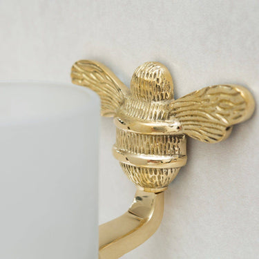 Brass toothbrush holder | Polished brass | 11 x 11 x 9.5 cm | Bee