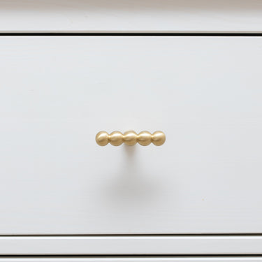 Messinkinen helmimuotoiltu T-nuppivedin | Mattamessinki | 6,8 x 2,4 cm