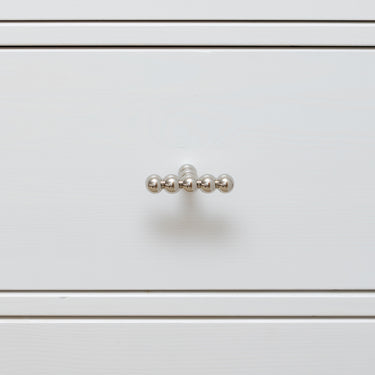 Messinkinen helmimuotoiltu T-nuppivedin | Nikkeli | 6,8 x 2,4 cm