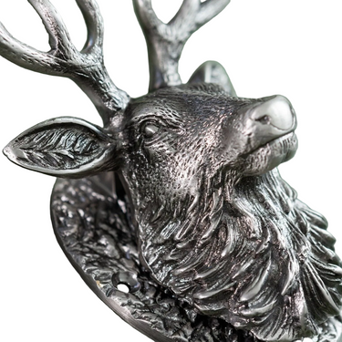 Brass Highland Stag Door Knocker | Pewter | 17 x 10 x 16 cm | Highland Stag