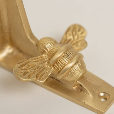 Brass shelf bracket | Brushed brass | 8 x 9.8 cm | Bee