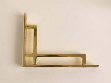 Brass shelf bracket | Polished brass | Art Deco