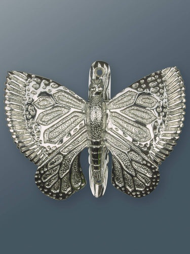 Messinkinen perhonen-ovikolkutin | Nikkeli | Butterfly