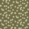 Moon Daisies Olive Colour | non-woven tapetti | In the Garden