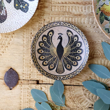 Mosaiikkikuvioinen lautanen beige | ⌀16 cm | Peacock