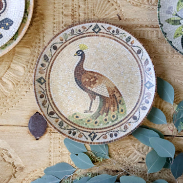 Mosaiikkikuvioinen lautanen beige | ⌀26,5 cm | Peacock